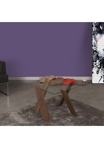 Roman Cam Yan Sehpa Mini Kafkas Meşe / Çiçeklik Sehpa