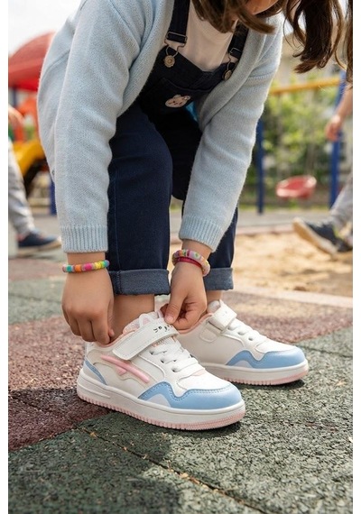 Fort Cool Shark Anatomik Rahat Sneaker Kız Çocuk Ayakkabı Pudra