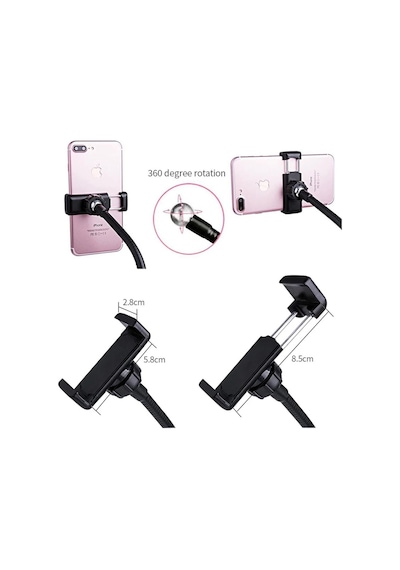 Telefon Tutucu Tripod Masa Lambası Youtuber Tripodu Usb-Led Işık