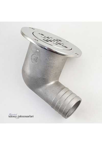 38Mm. Paslanmaz Yer Süzgeçi. Çekvalfli Tahliye. Yer Sifonu