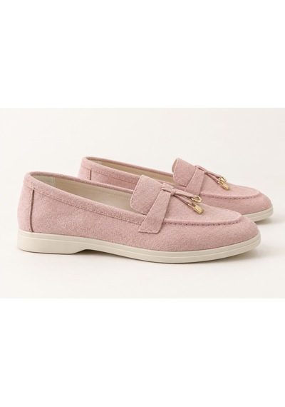 Dabab Shoes Lupy Kadın Pudra Süet Loafer Ayakkabı Gold Aksesuarlı Ortopedik Rahat Taban Casual Babet Dabab Shoes Lupy Kadın Pudra Süet Loafer Ayakkabı Gold Aksesuarlı Ortopedik Rahat Taban Casual Babet