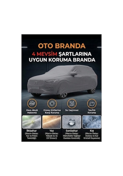Fiat Marea Uyumlu Oto Araba Brandası - Örtüsü Sd-3