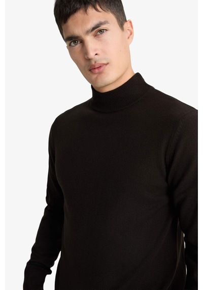 Defacto Slim Fit Dar Kesim Balıkçı Yaka Basic Düz Triko Kazak R1127az25wnbn497 Kahve