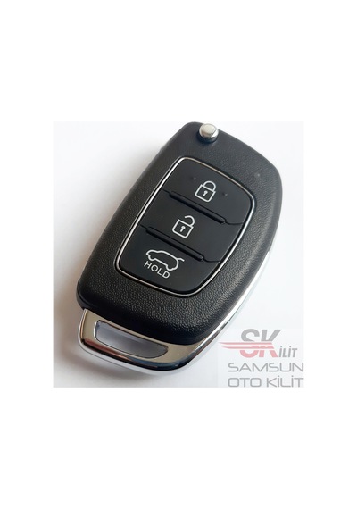 Hyundai Uyumlu Anahtar Kumanda Kabı Metal Logolu HYN17R Uç (Sağ Kanal)