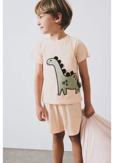 DeFacto Erkek Bebek 2'li Pijama Takımı Kısa Kollu Penye Tişort Esnek Belli Şort E4778A525SMOG577