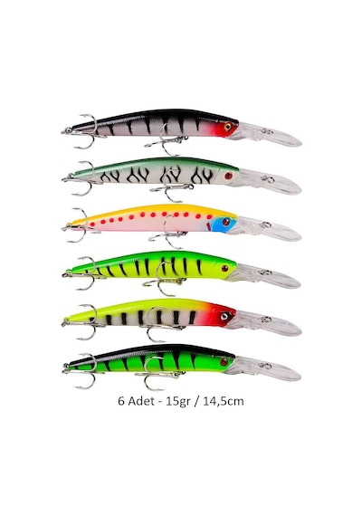 Valkyrie 59 Adet Karışık Minnow Crankbait Swimbait Rapala Sahte Yem Olta Seti Balık İğnesi