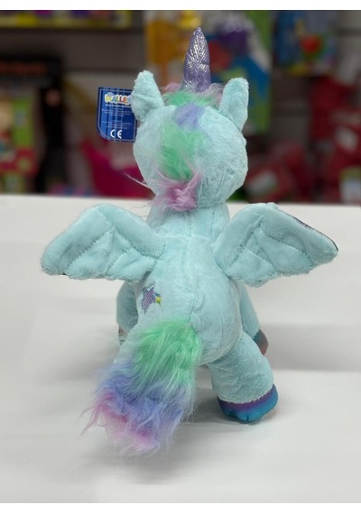 Oyuncak Peluş Kanatlı Unicorn Tek Boynuzlu At Mint Su Yeşili 30 Cm Yeşil