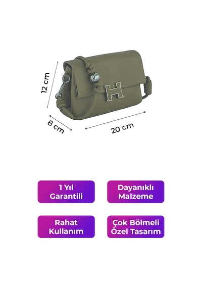 Kriste Bell Çapraz Askılı Kadın Çanta Haki 26530 Haki