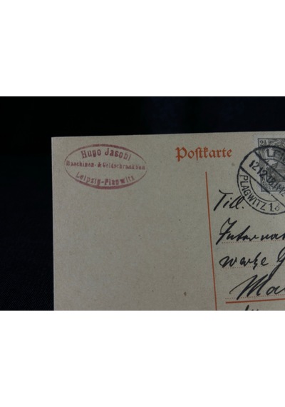 Antiye 1918 Yılından Almanya Germania Pullu 2 1/2 Pfennig Ve Germania 7 1/2 Pfennig Kendinden Pullu Postakartı