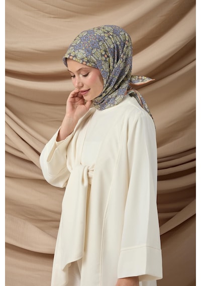 Silk Home Soft Eşarp 73093-02 Gri, Butter Yellow, Yavruağzı, Lila