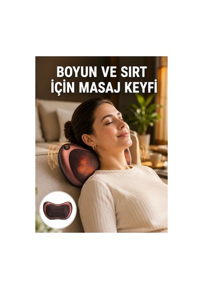 Isıtma Özellikli Derin Yoğurma Masaj Yastığı Priz & Çakmak Girişli Yeni Nesi - Hs08373783-4 Diğer