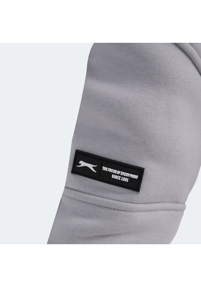 Slazenger LAMYA Çocuk Fermuar Cepli Taş Gri Eşofman Altı
