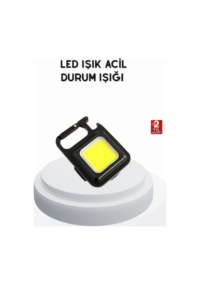 Depomıx Mini 800 Lümen Led El Feneri Usb Şarjlı, 3 Kademeli Işık, Şişe Açacaklı Tnabilir Tasarı