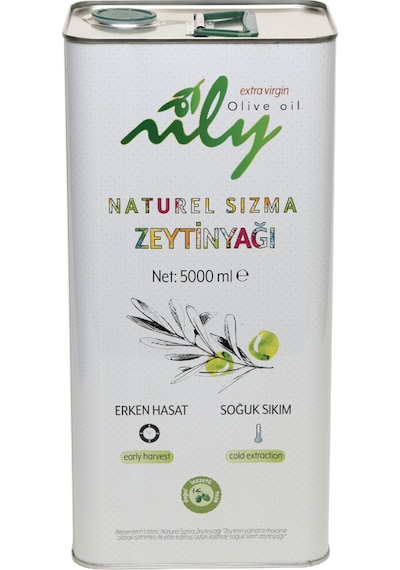 Nily Erken Hasat Soğuk Sıkım Naturel Sızma Zeytinyağı Teneke 5 L