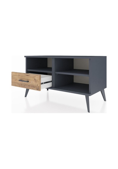 Hyperion Şifonyer 2 Raflı Tek Çekmeceli 88x44x48 Antrasit-antrasit/çam Antrasit/çam Hyperion Şifonyer 2 Raflı Tek Çekmeceli 88x44x48 Antrasit-antrasit/çam Antrasit/çam