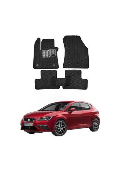 Seat Leon 2013-2019 Uyumlu Akıllı Paspas Araca Özel Oto Paspas Araba Paspas Siyah