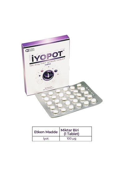 İyopot İyot içeren Takviye Edici Gıda 30 Tablet