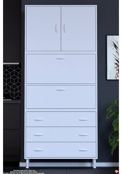 Ekin 90 Cm Bakliyat Dolabı Kahve Köşesi 3 Çekmeceli Çok Amaçlı Mutfak Kiler Banyo Dolabı Beyaz Ekin 90 Cm Bakliyat Dolabı Kahve Köşesi 3 Çekmeceli Çok Amaçlı Mutfak Kiler Banyo Dolabı Beyaz