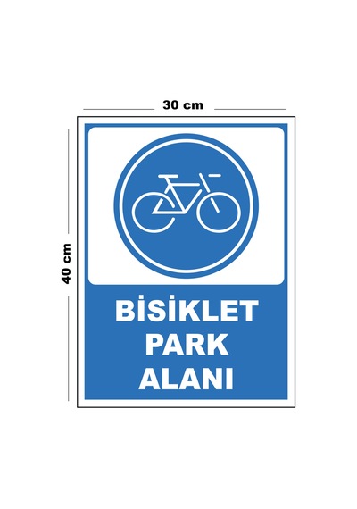Metal Bisiklet Park Yeri 30cm X 40cm A3 Büyüklüğünde Uyarı Levhası Yönlendirme Tabelası