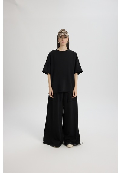 Mai Studios Co. Flex Siyah Oversize T-shirt Eşofman Takım Siyah