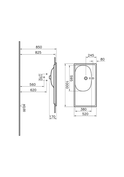 VitrA Equal 100 CM Beyaz Etajerli Lavabo 7243B403-0001