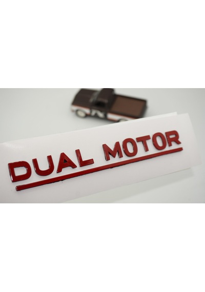 Dk Tuning Tesla Dual Motor Bagaj Kırmızı Yazı Logo Arma Bagaj Arma