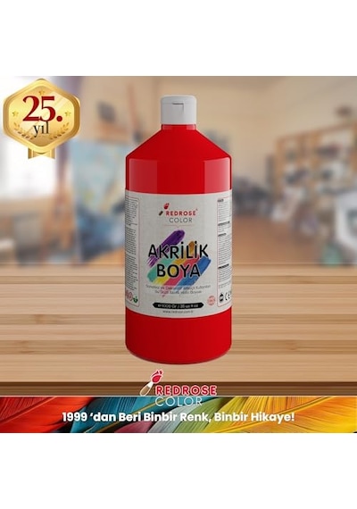 Kırmızı Akrilik Boya 1000 Gr 0,15 L