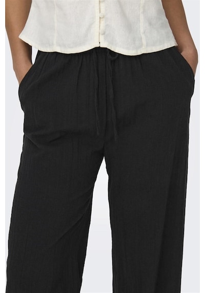 Only Onltızana Cotton Loose Pants Wvn 15319090 Siyah 001