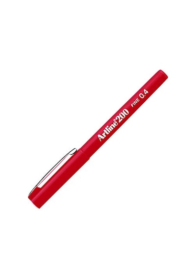 Artline 200n Fine Keçe Uçlu Yazı Kalemi Uç:0,4 Mm, Kırmızı