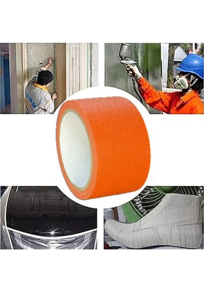 Renkli Maskeleme Kağıt Bant Boya Bandı 50mmx20mt Turuncu