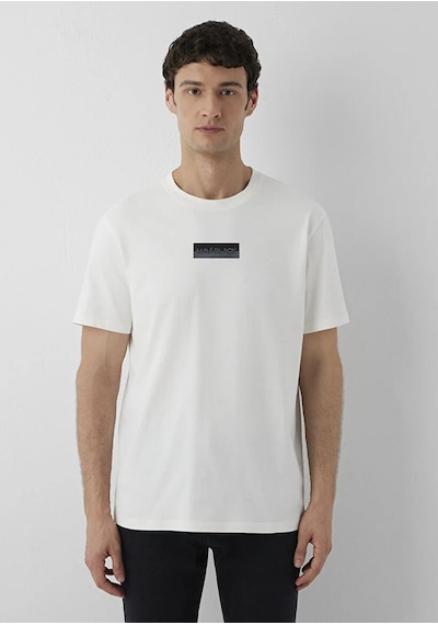 Mavi M0613539-70057 Mavi Black Baskılı T-shirt Erkek Tişort Beyaz