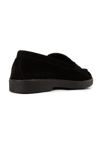 Deery Kadın Hakiki Süet Siyah Loafer Ayakkabı - 02038zsyhc02