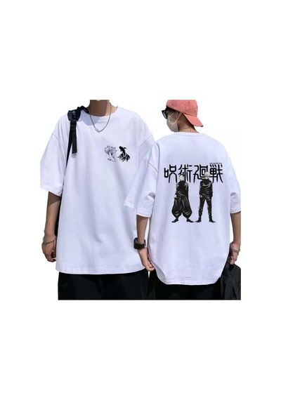 Anime Jujutsu Kaisen Satosugu Ön Arka Baskılı T-shirt 001