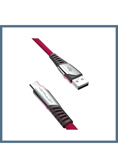 Buradabulabilirsin Konfulon Dc18 Type-c Kablo 1m 5a - Kırmızı Bbz Type-c+kablo