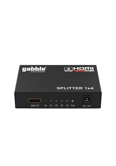 Gabble Gab-hs04 Hdmı Splitter Çoklayıcı 1 Giriş 4 Çıkış 1080p 3d Ver 1.4 Hs04