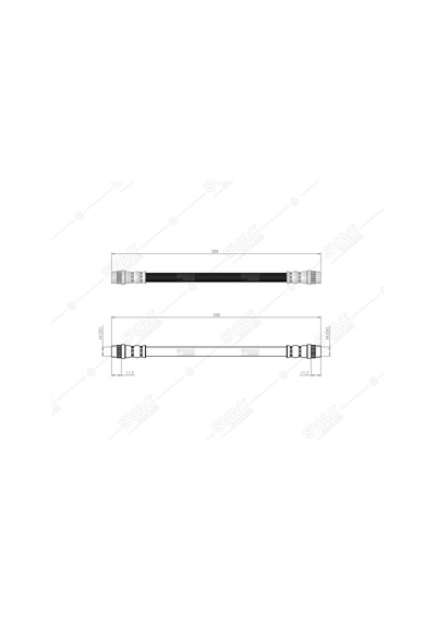 SVAC 600259 Arka Fren Hortumu Megane I 96-02 - Arka Uzun CLIO I 90-98 -Arka Scenic I 99-03
