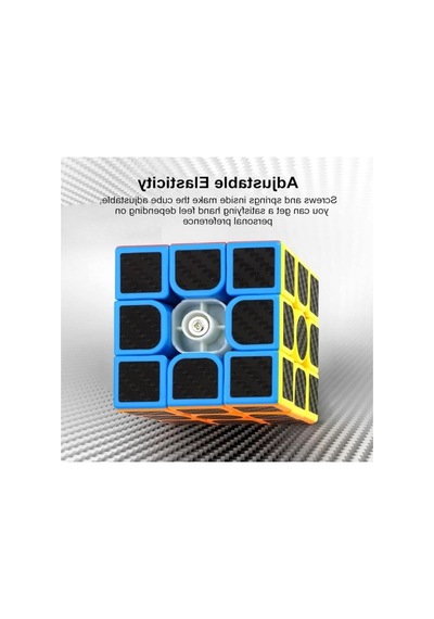 Karbon Fiber 3x3x3 Profesyonel Hız Küpü, 6+ Yaş Zeka Geliştirici