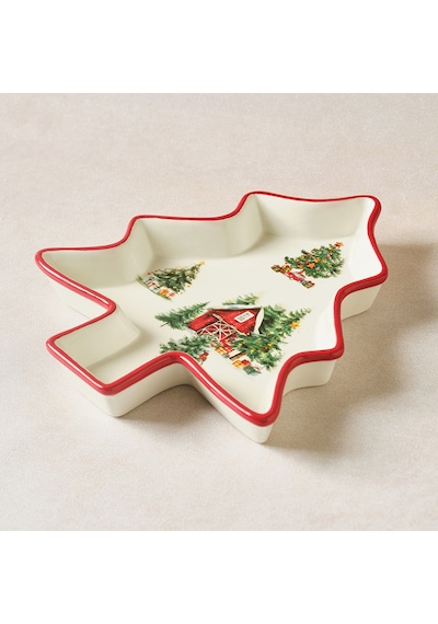 Karaca New Year Yılbaşı Cottage Çerezlik 23 Cm Kirmizi