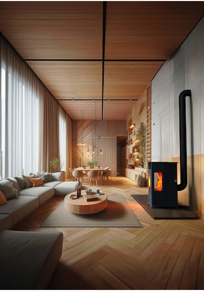 Eco Plus Fan 8 Kw / Manuel Pelet Ve Odun Sobası / Baba's Stove