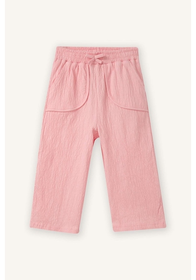 Defacto Wıde Leg Jakarlı Pantolon Kız Bebek H1872a526sppn636 Pembe-pn636