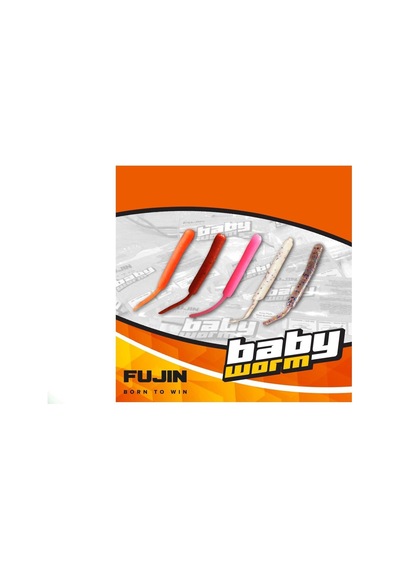 Black Minnow Fujin Baby Worm Fjbb03 5,2cm Floating Purple Glow