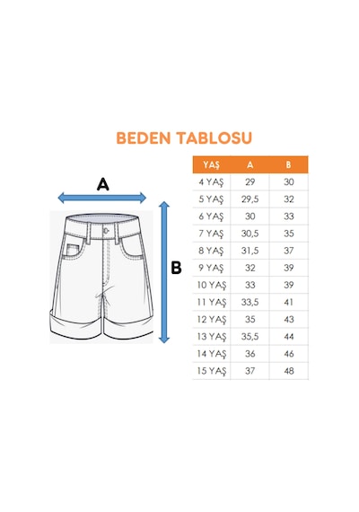 Kız Çocuk Körüklü Kot Şort Etek 2860 Mavi