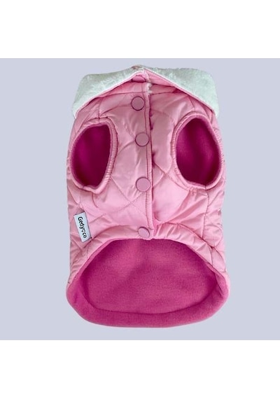 Gedyco Pink Kapitone İçi Polarlı Küçük Irk Köpek Yeleği