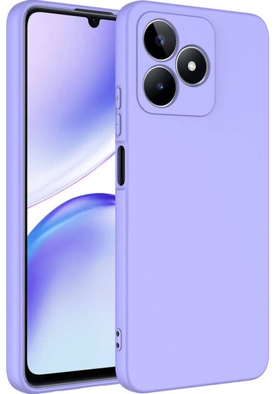 Realme C53 Uyumlu İçi Kadife Kamera Korumalı Renkli Silikon Kılıf