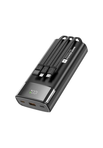 Shaza 20.000 Mah 22.5w Kendinden Kablolu Taşınabilir Şarj Cihazı Siyah