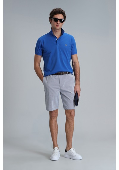 Lufian Erkek Polo Yaka T Shirt 111040164 Saks Saks Mavisi