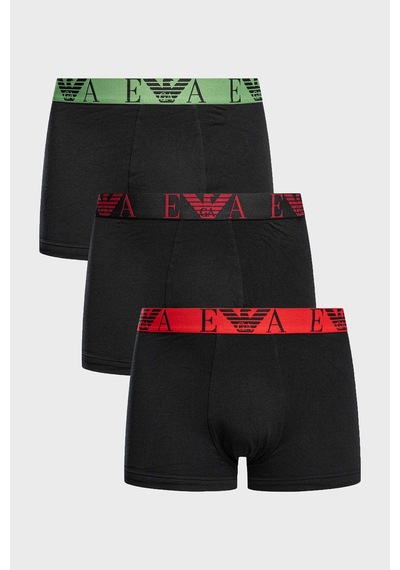 Emporio Armani Logolu 3 Pack Boxer Erkek Boxer Em000259 Af25018 Mc215 Siyah