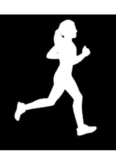 Koşucu Sporcu Bayan Sticker Yapıştırma
