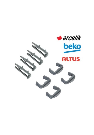 Arçelik Uyumlu Bulaşık Makinesi Ön Arka Sepet Ray Tutucu Pim 8'Li Set - 550703813