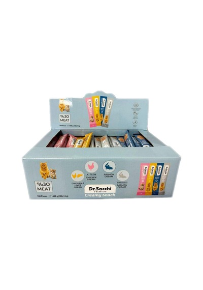 Dr.sacchi Creamy Snack 14 Gr Karışık- 100'lü Kutu